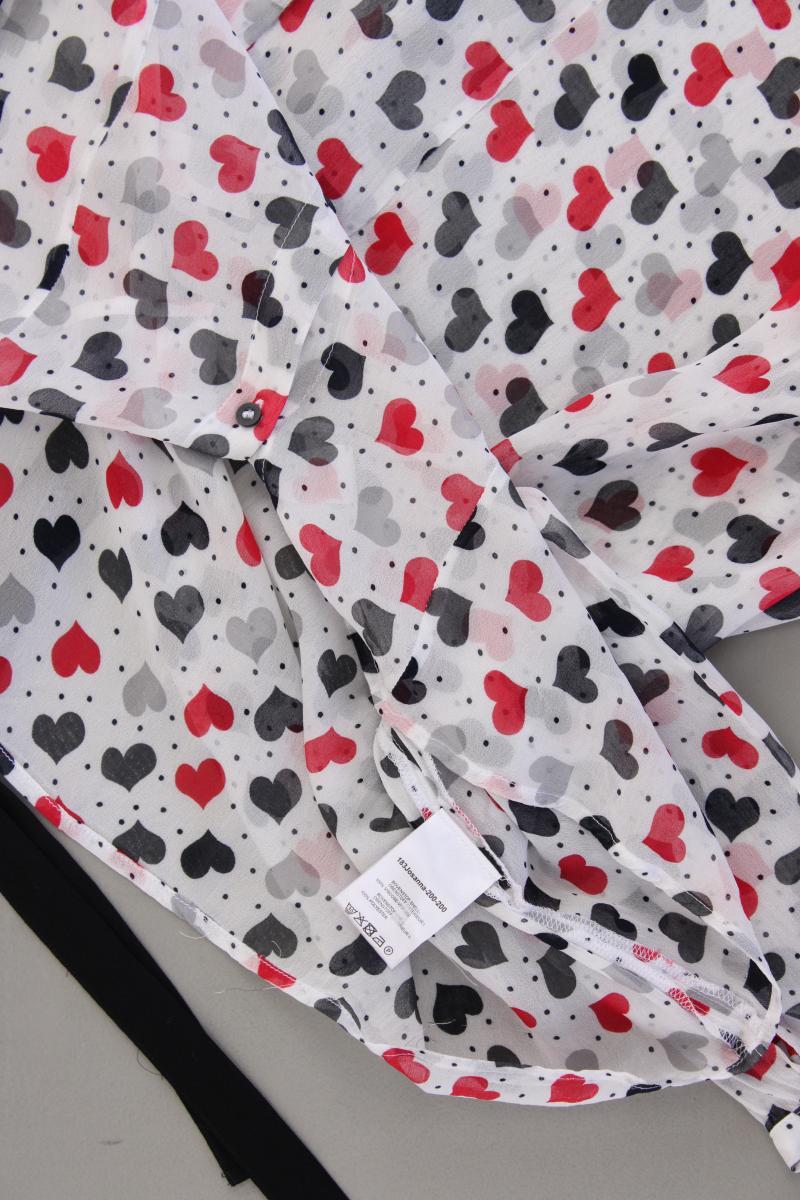 Expresso Bluse mit Herzmuster Gr. 36 Langarm mehrfarbig aus Viskose