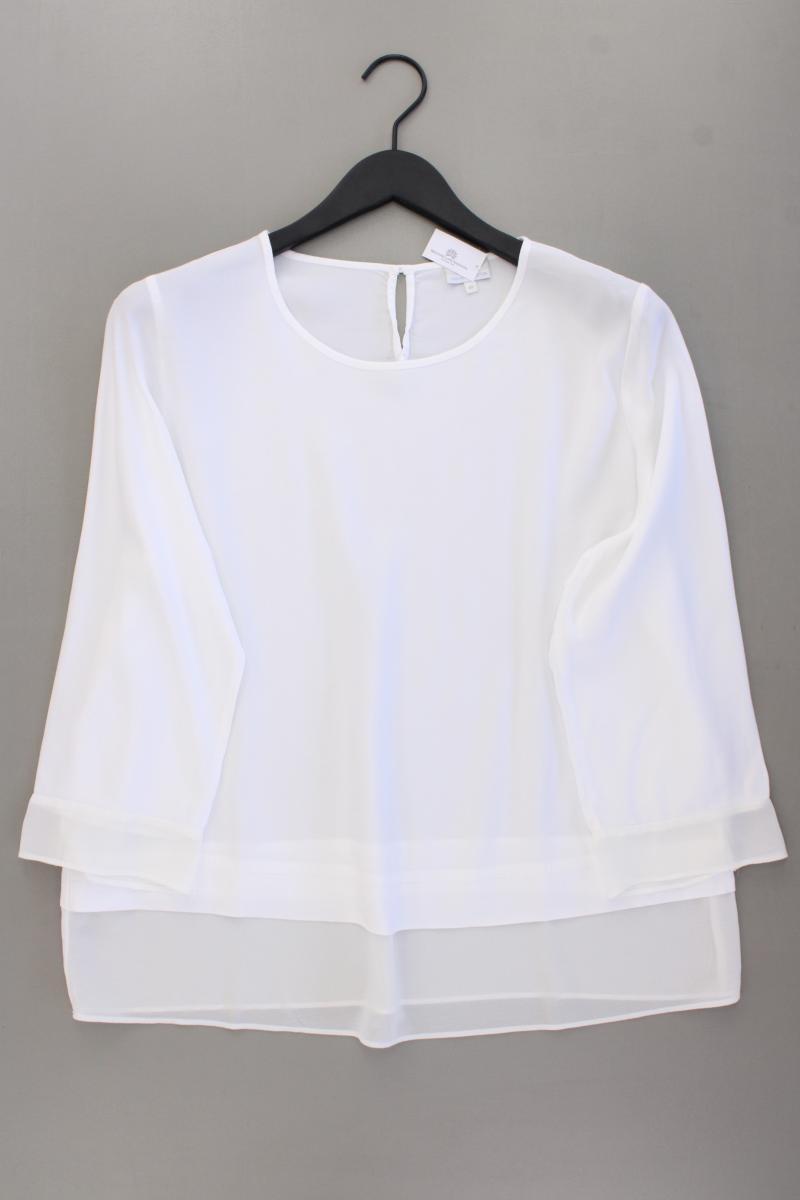 MAC Classic Bluse Gr. 44 neuwertig 3/4 Ärmel weiß aus Viskose