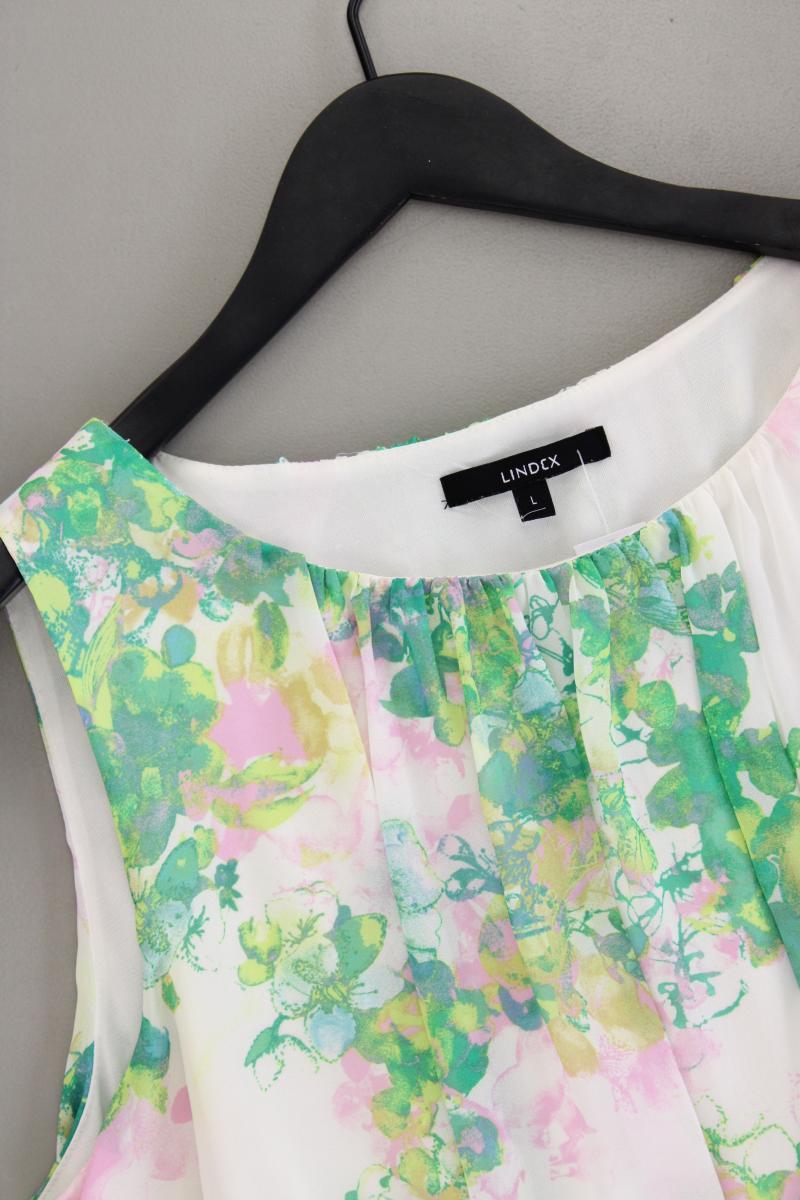 Lindex Chiffonkleid Gr. L neuwertig Ärmellos mehrfarbig aus Polyester