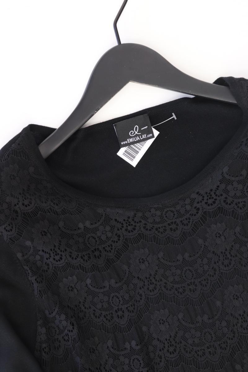 Emilia Lay Feinstrickpullover Gr. 44/46 schwarz aus Viskose