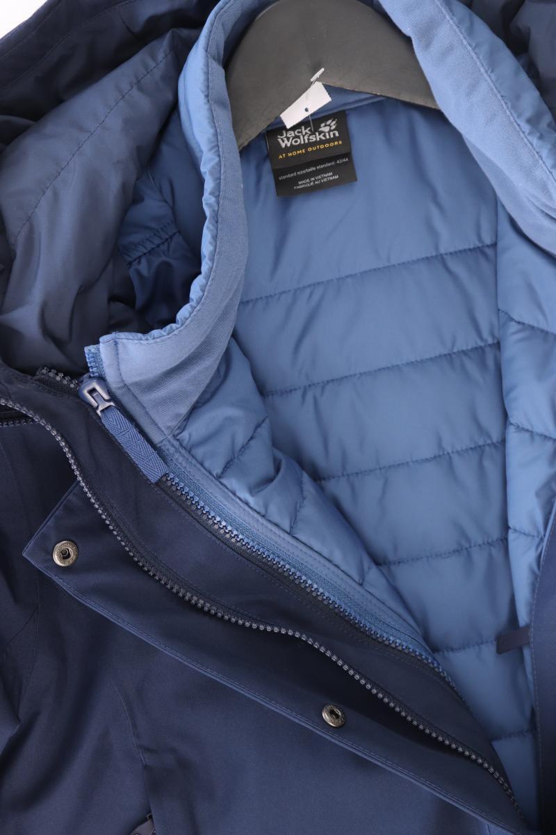 Jack Wolfskin Kapuzenmantel Gr. L blau aus Polyester