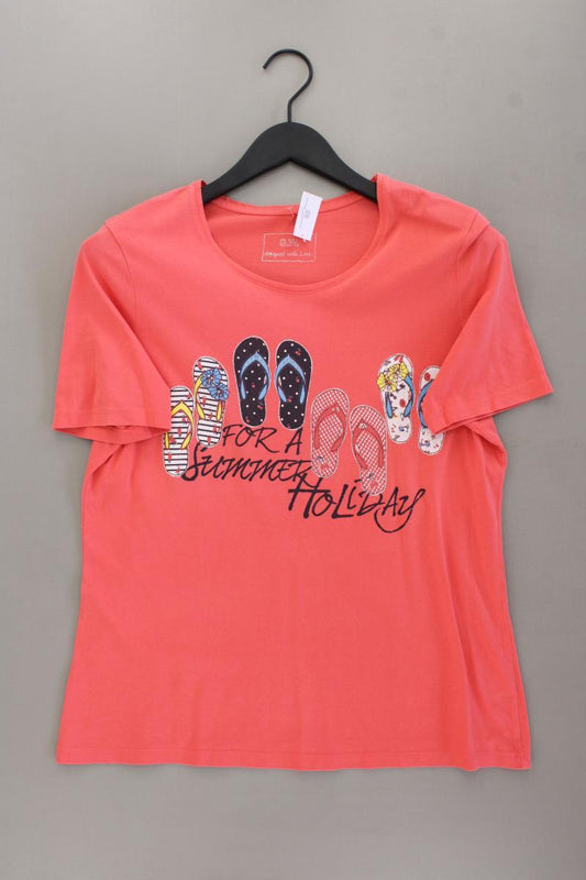Gerry Weber Printshirt Gr. 42 Kurzarm rot aus Baumwolle