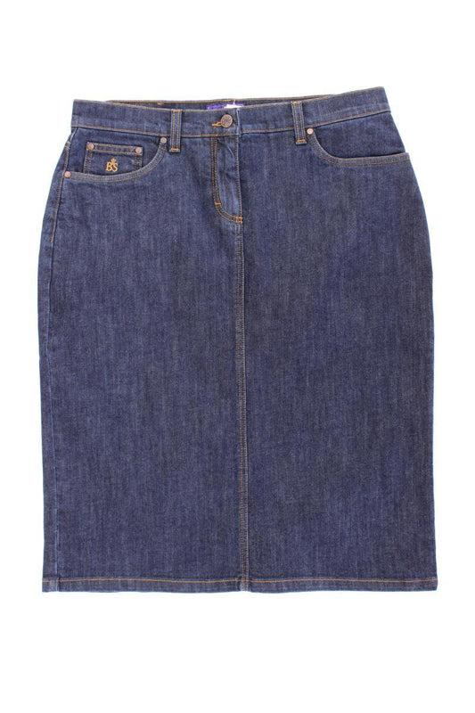 BvS Jeansrock Gr. 42 blau aus Baumwolle