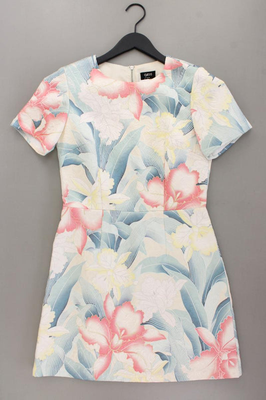 Oasis Kurzarmkleid Gr. 36 mit Blumenmuster neuwertig mehrfarbig aus Baumwolle