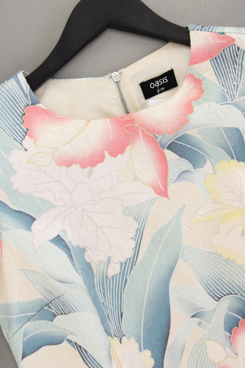 Oasis Kurzarmkleid Gr. 36 mit Blumenmuster neuwertig mehrfarbig aus Baumwolle
