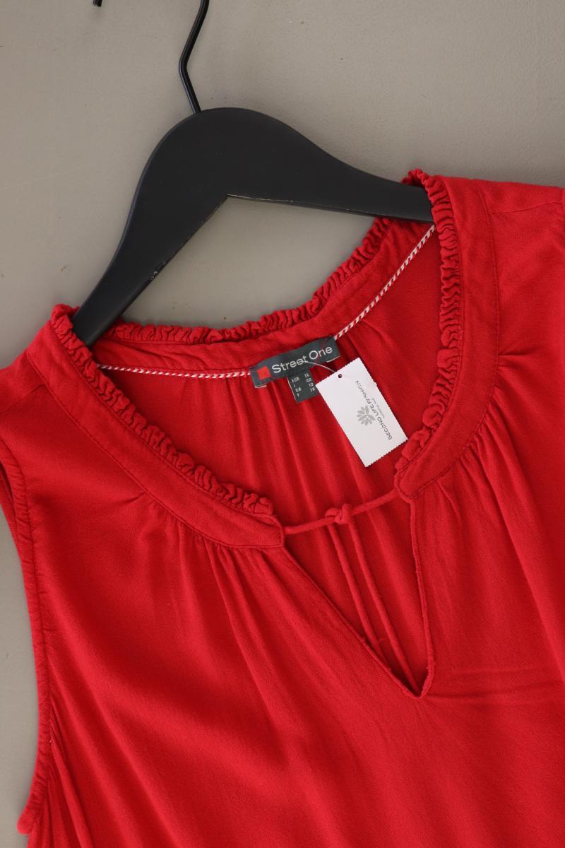 Street One Ärmellose Bluse Gr. 36 neuwertig rot aus Viskose