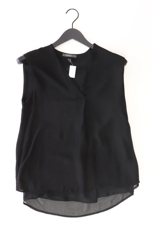 Esprit Chiffonbluse Gr. 36 Ärmellos schwarz aus Viskose