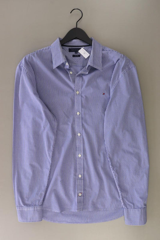 Tommy Hilfiger Karohemd für Herren Gr. XXL kariert Langarm blau aus Baumwolle