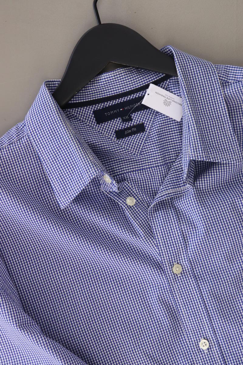 Tommy Hilfiger Karohemd für Herren Gr. XXL kariert Langarm blau aus Baumwolle