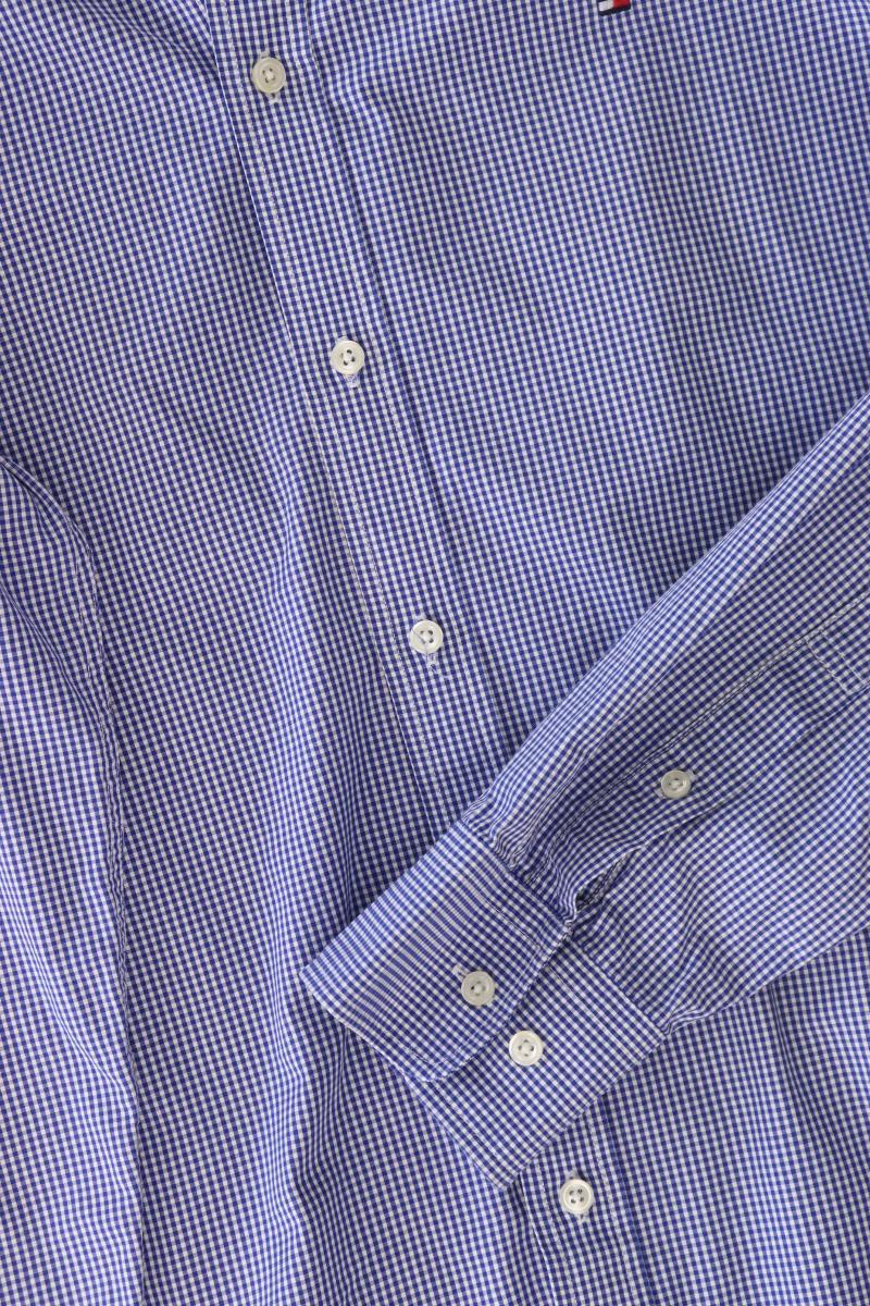Tommy Hilfiger Karohemd für Herren Gr. XXL kariert Langarm blau aus Baumwolle