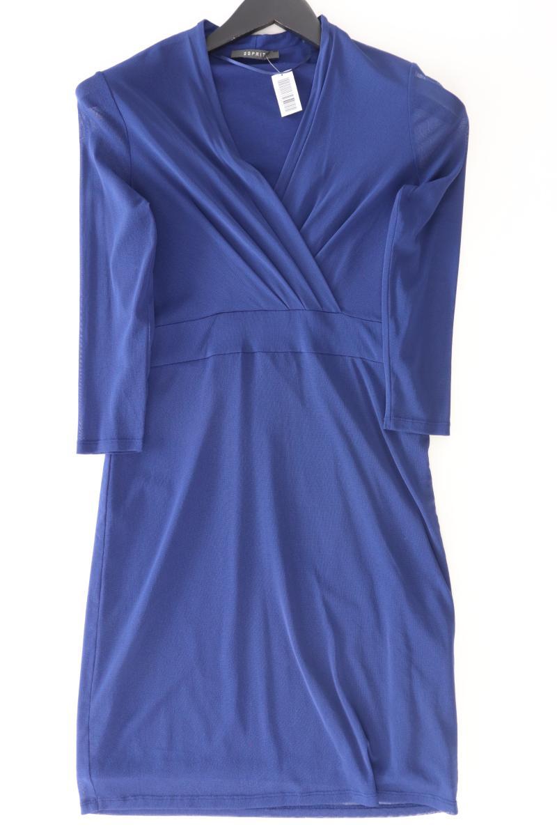 Esprit Abendkleid Gr. S 3/4 Ärmel blau aus Polyamid