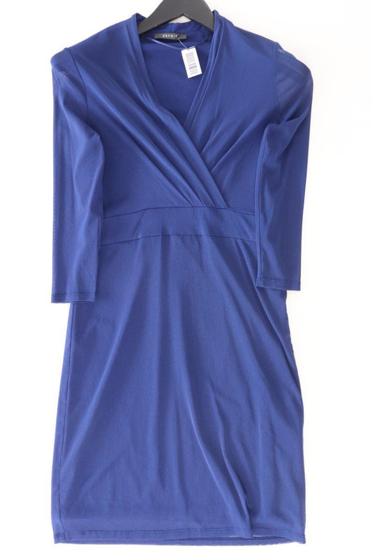 Esprit Abendkleid Gr. S 3/4 Ärmel blau aus Polyamid