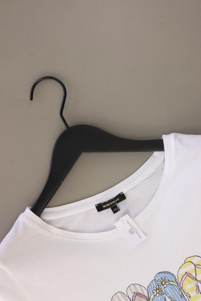 More&More Printshirt Gr. 40 Kurzarm weiß