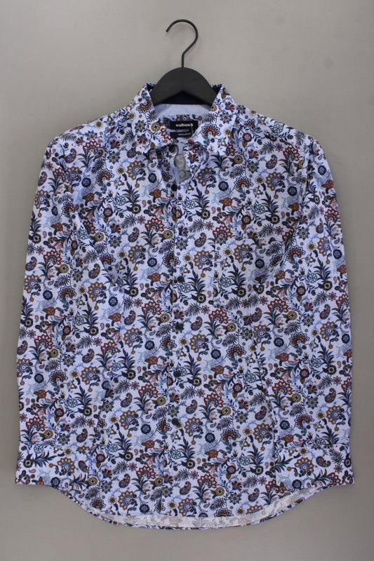 Walbusch Langarmhemd für Herren Gr. Hemdgröße 39/40 mit Blumenmuster neuwertig