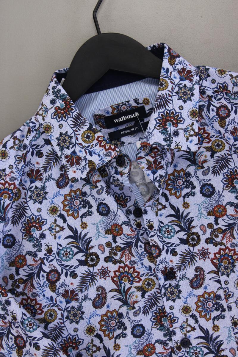 Walbusch Langarmhemd für Herren Gr. Hemdgröße 39/40 mit Blumenmuster neuwertig