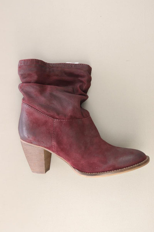 SPM High-Heel Stiefel Gr. 40 rot aus Leder