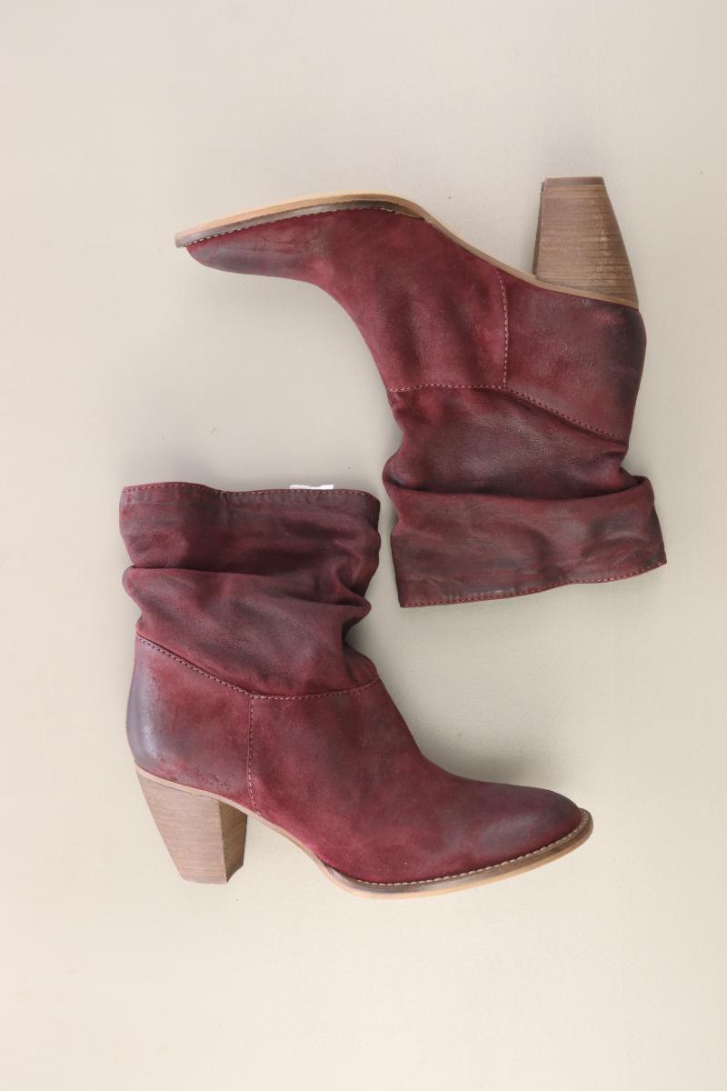 SPM High-Heel Stiefel Gr. 40 rot aus Leder
