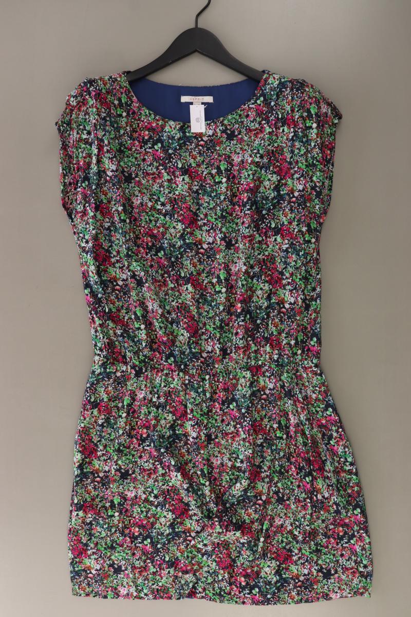Esprit Kurzarmkleid Gr. 40 mit Blumenmuster mehrfarbig aus Viskose