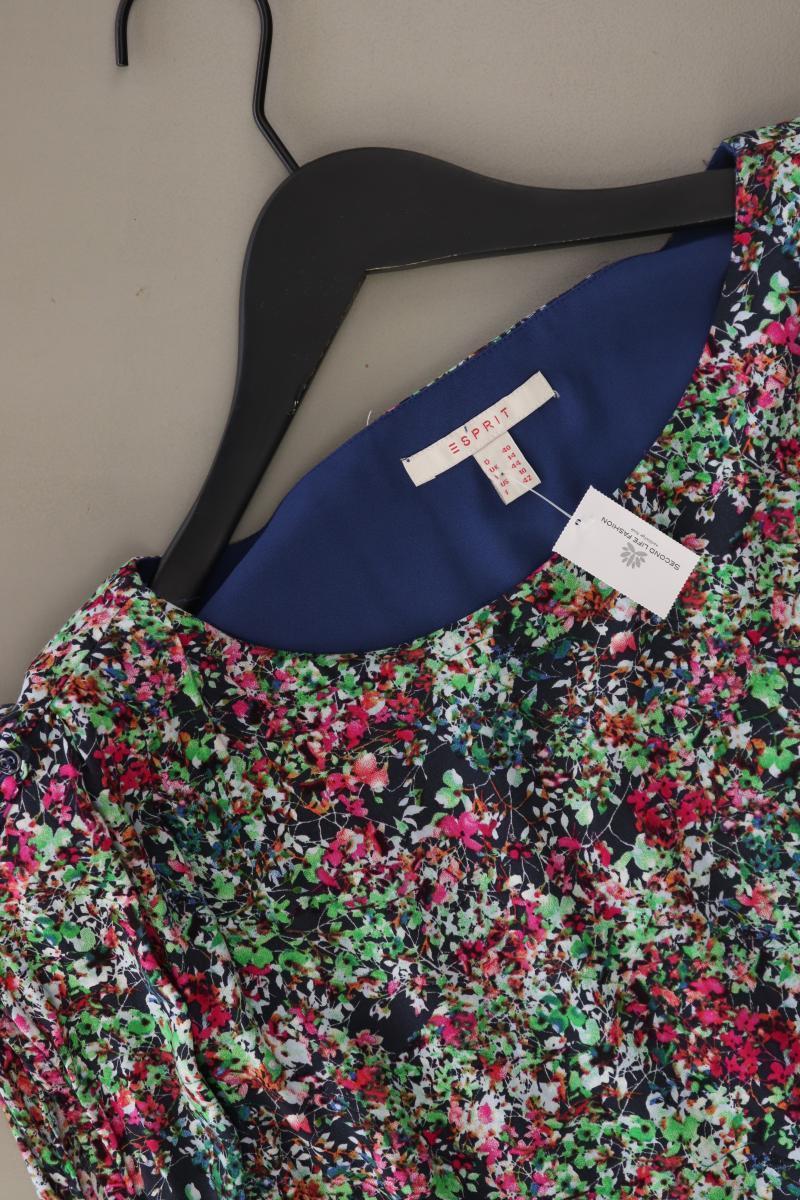 Esprit Kurzarmkleid Gr. 40 mit Blumenmuster mehrfarbig aus Viskose