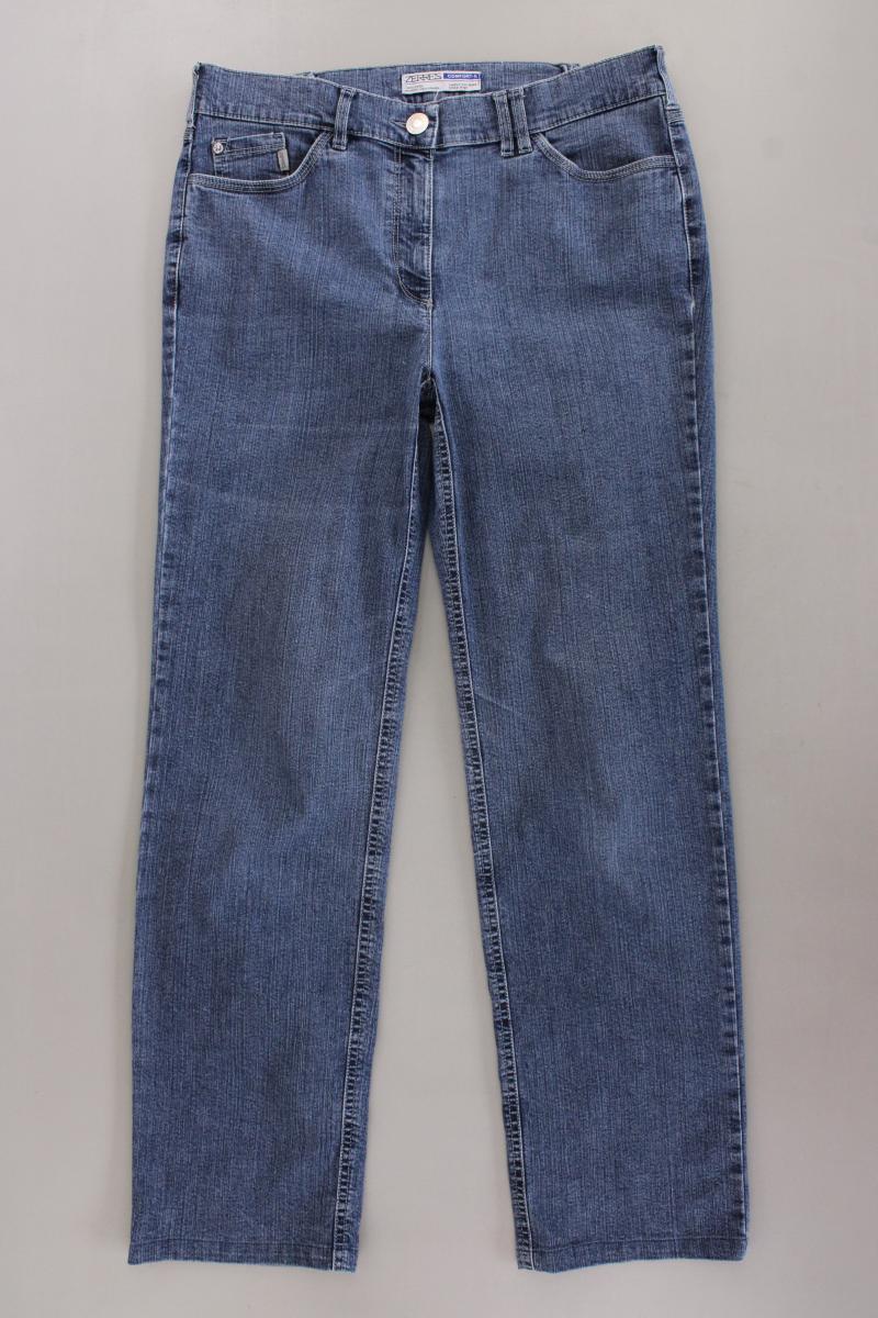 Zerres Straight Jeans Gr. 40 blau aus Baumwolle