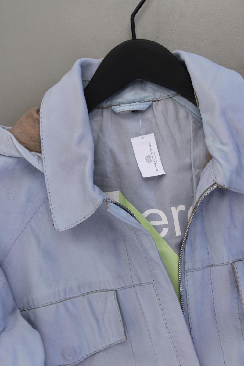 Freaky Nation Lederjacke Gr. L blau