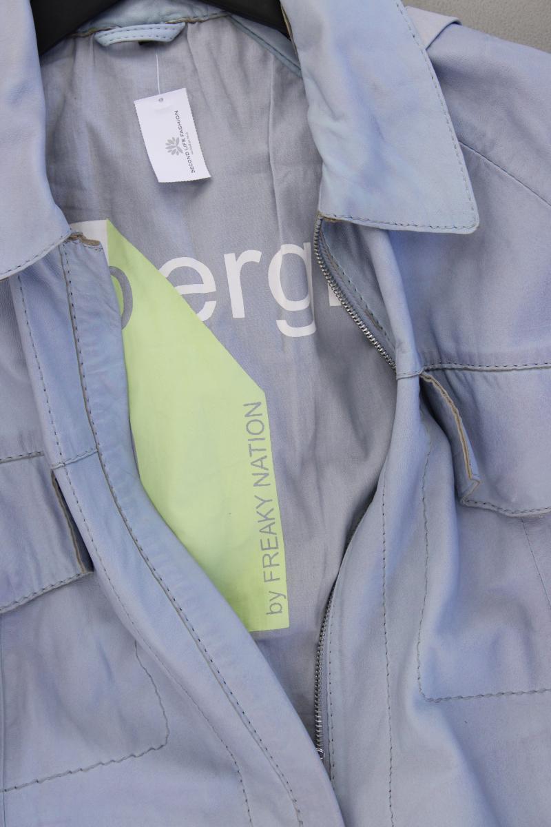 Freaky Nation Lederjacke Gr. L blau