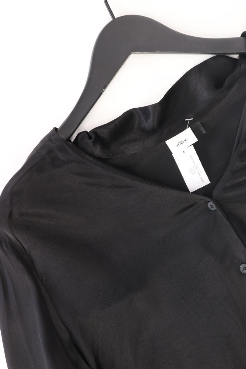 s.Oliver Satin Bluse Gr. 40 neuwertig Langarm schwarz aus Viskose