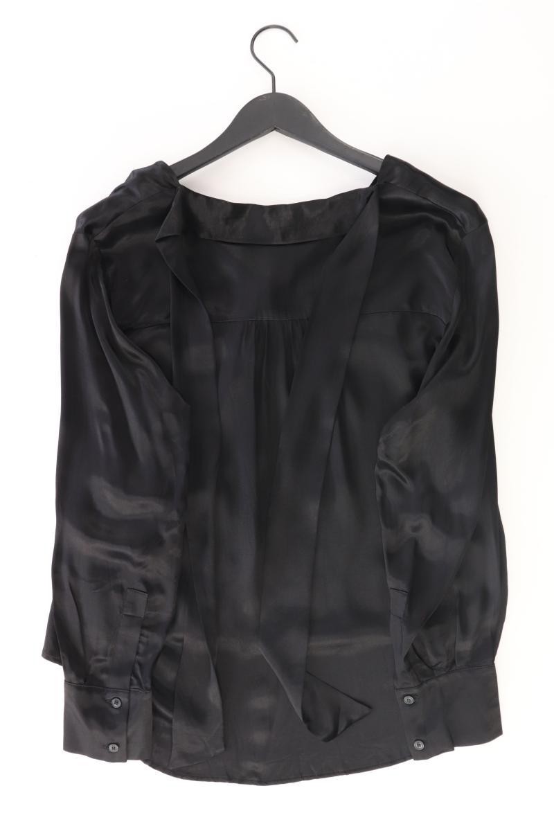 s.Oliver Satin Bluse Gr. 40 neuwertig Langarm schwarz aus Viskose