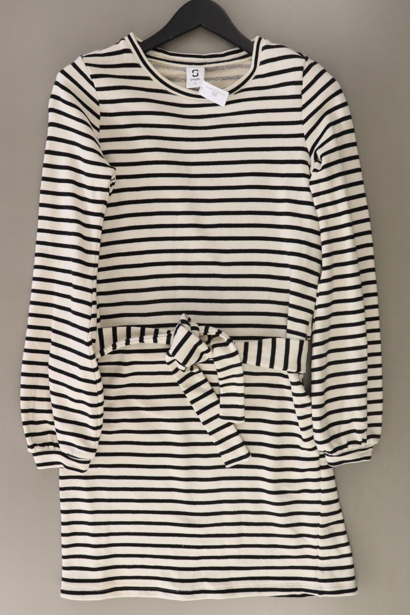 Simple. Langarmkleid Gr. M gestreift mit Gürtel creme aus Baumwolle