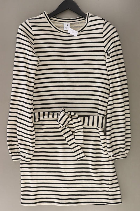 Simple. Langarmkleid Gr. M gestreift mit Gürtel creme aus Baumwolle