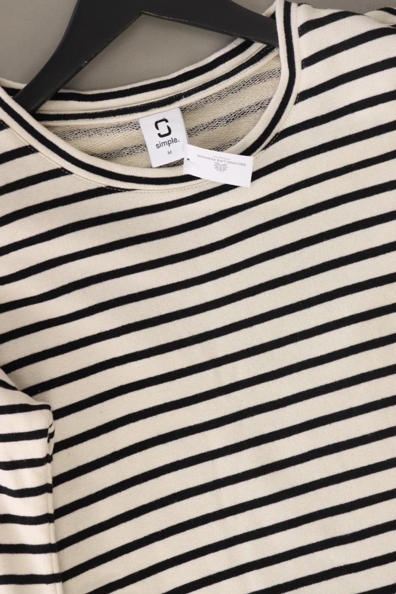 Simple. Langarmkleid Gr. M gestreift mit Gürtel creme aus Baumwolle