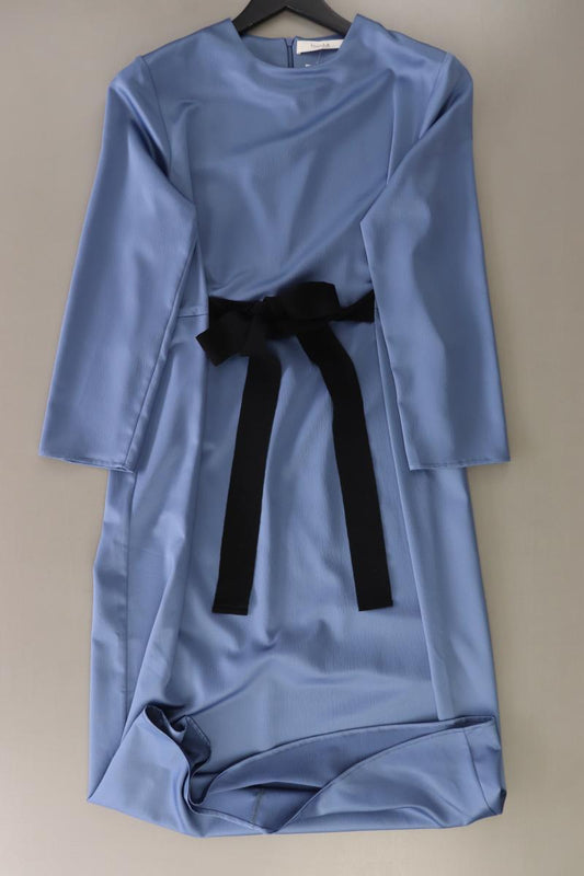 Touché Privé Abendkleid Gr. 38 mit Gürtel Langarm blau