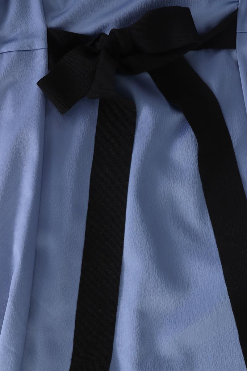Touché Privé Abendkleid Gr. 38 mit Gürtel Langarm blau