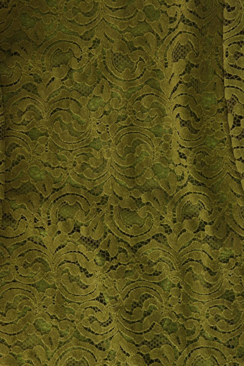 Zara Spitzenkleid Gr. L Langarm grün aus Polyester