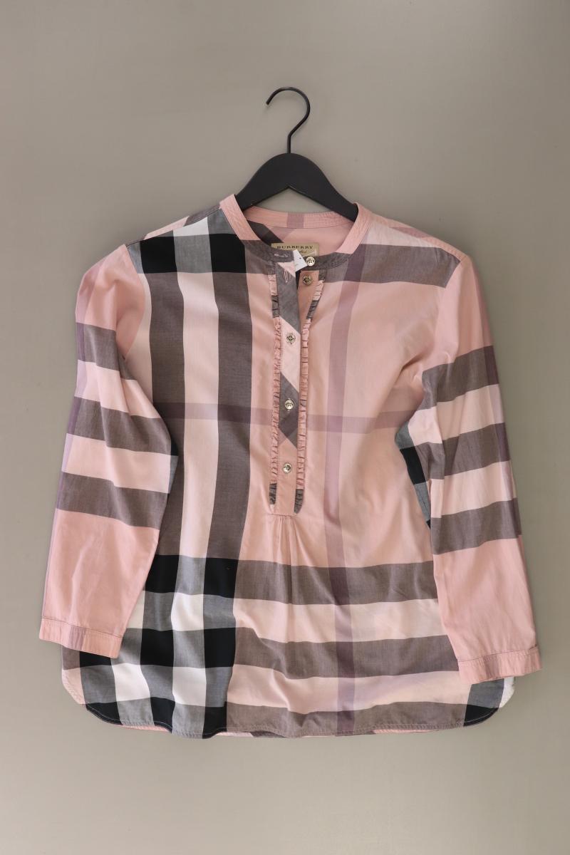 Burberry Karobluse Gr. UK 14 (M) kariert 3/4 Ärmel rosa aus Baumwolle
