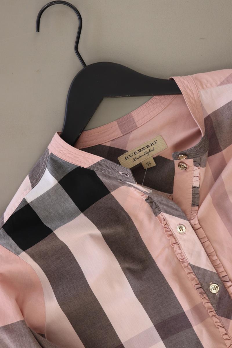 Burberry Karobluse Gr. UK 14 (M) kariert 3/4 Ärmel rosa aus Baumwolle