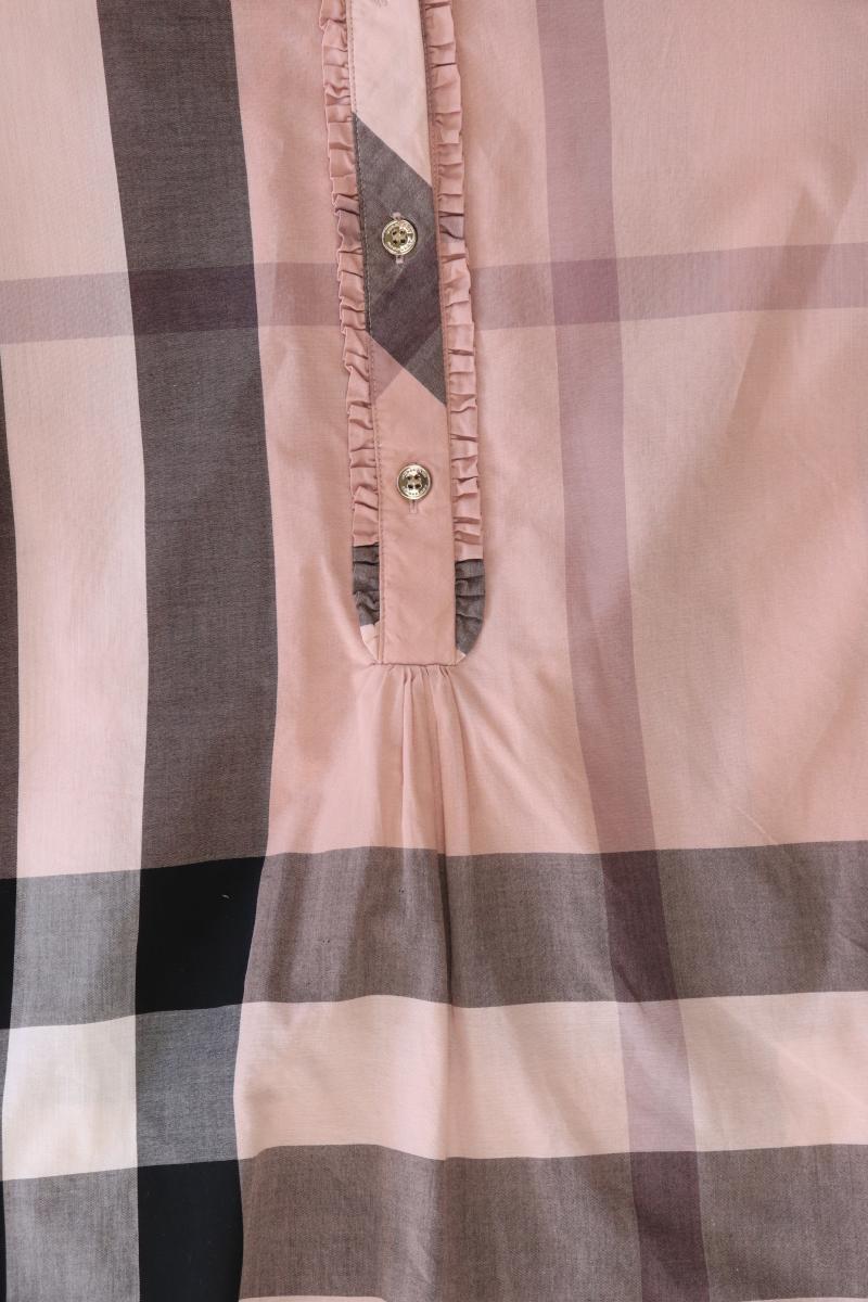 Burberry Karobluse Gr. UK 14 (M) kariert 3/4 Ärmel rosa aus Baumwolle