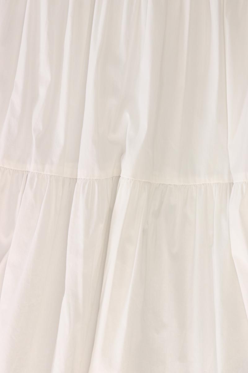 Hallhuber Midikleid Gr. 40 3/4 Ärmel weiß aus Baumwolle