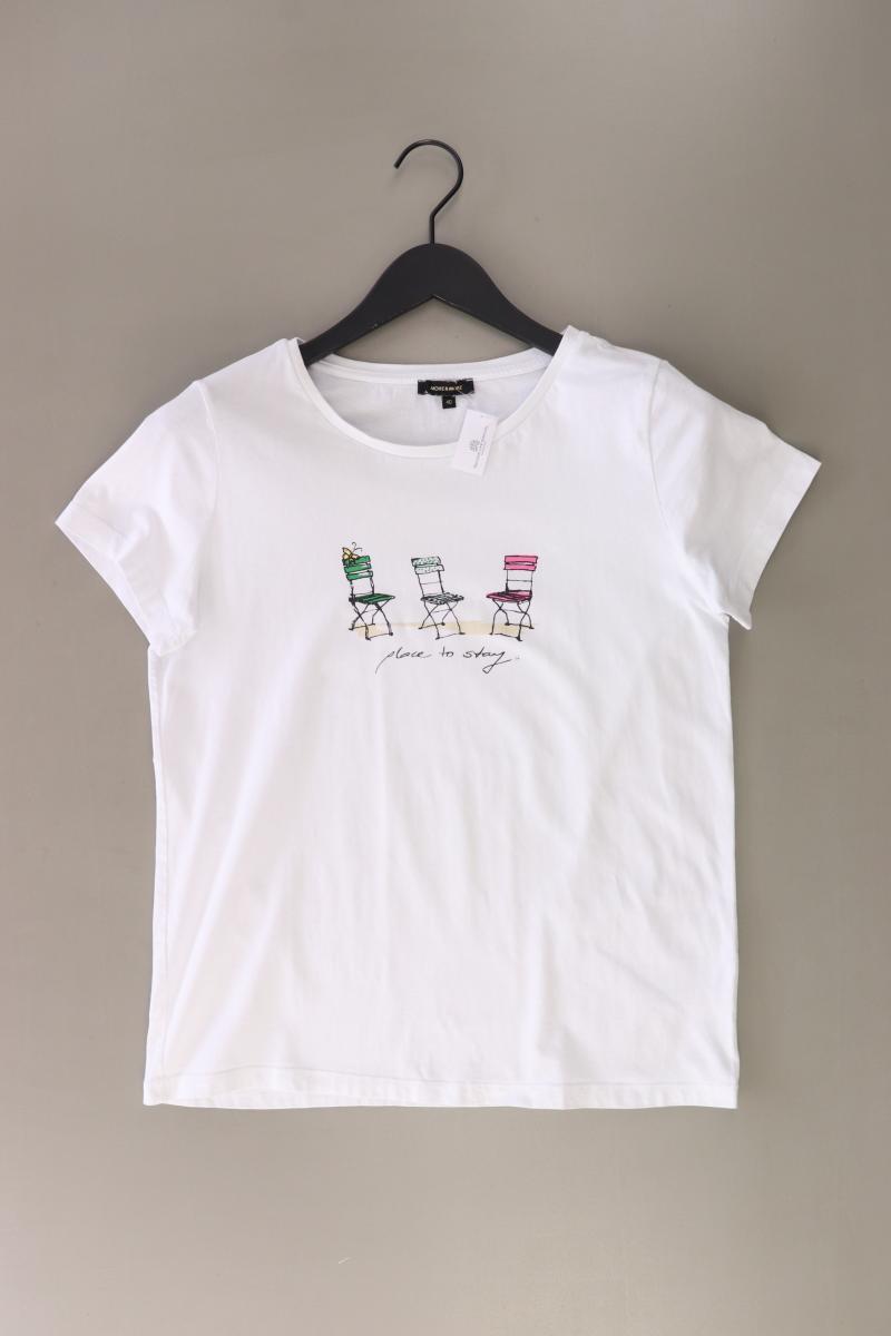 More&More Printshirt Gr. 40 Kurzarm weiß