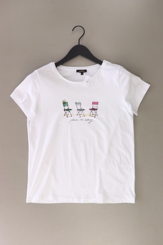More&More Printshirt Gr. 40 Kurzarm weiß