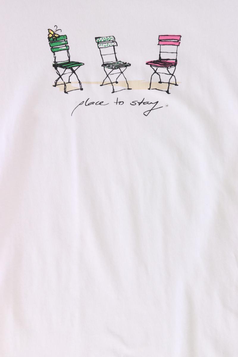 More&More Printshirt Gr. 40 Kurzarm weiß