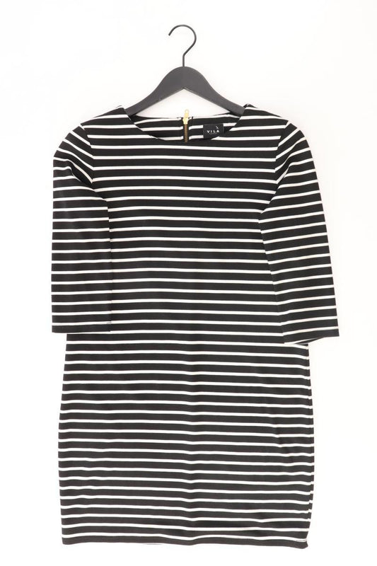 Vila Midikleid Gr. M gestreift 3/4 Ärmel schwarz