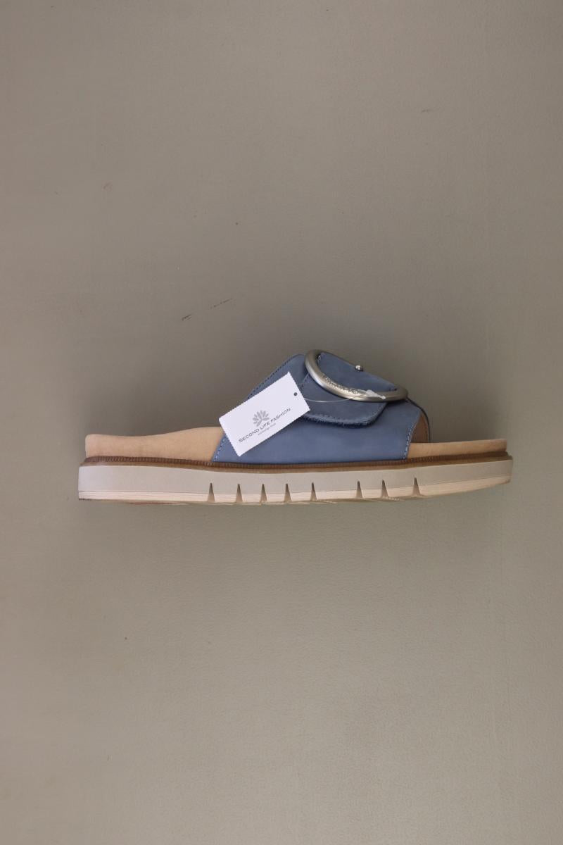 Tamaris Pantoletten Gr. 37 blau aus Leder