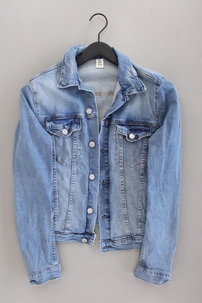 &Denim Jeansjacke Gr. 42 blau aus Baumwolle