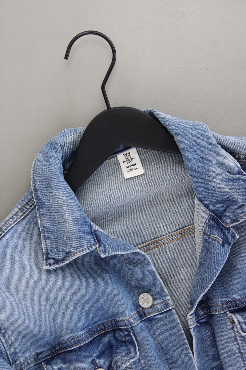 &Denim Jeansjacke Gr. 42 blau aus Baumwolle