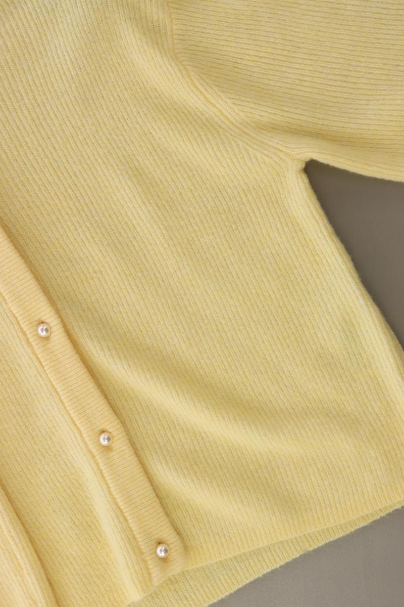 JDY Strickjacke Gr. M Langarm gelb aus Polyester
