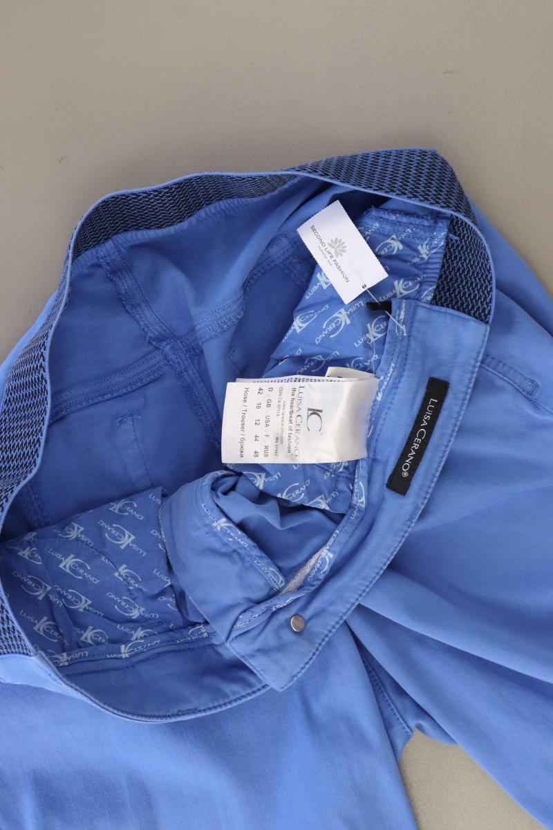 Luisa Cerano Stretchhose Gr. 42 blau aus Baumwolle