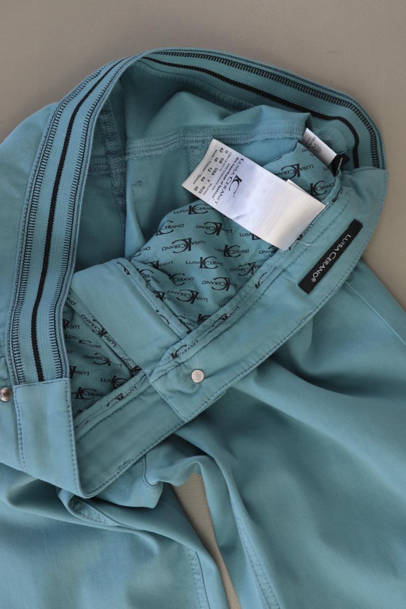 Luisa Cerano Stretchhose Gr. 42 blau aus Baumwolle