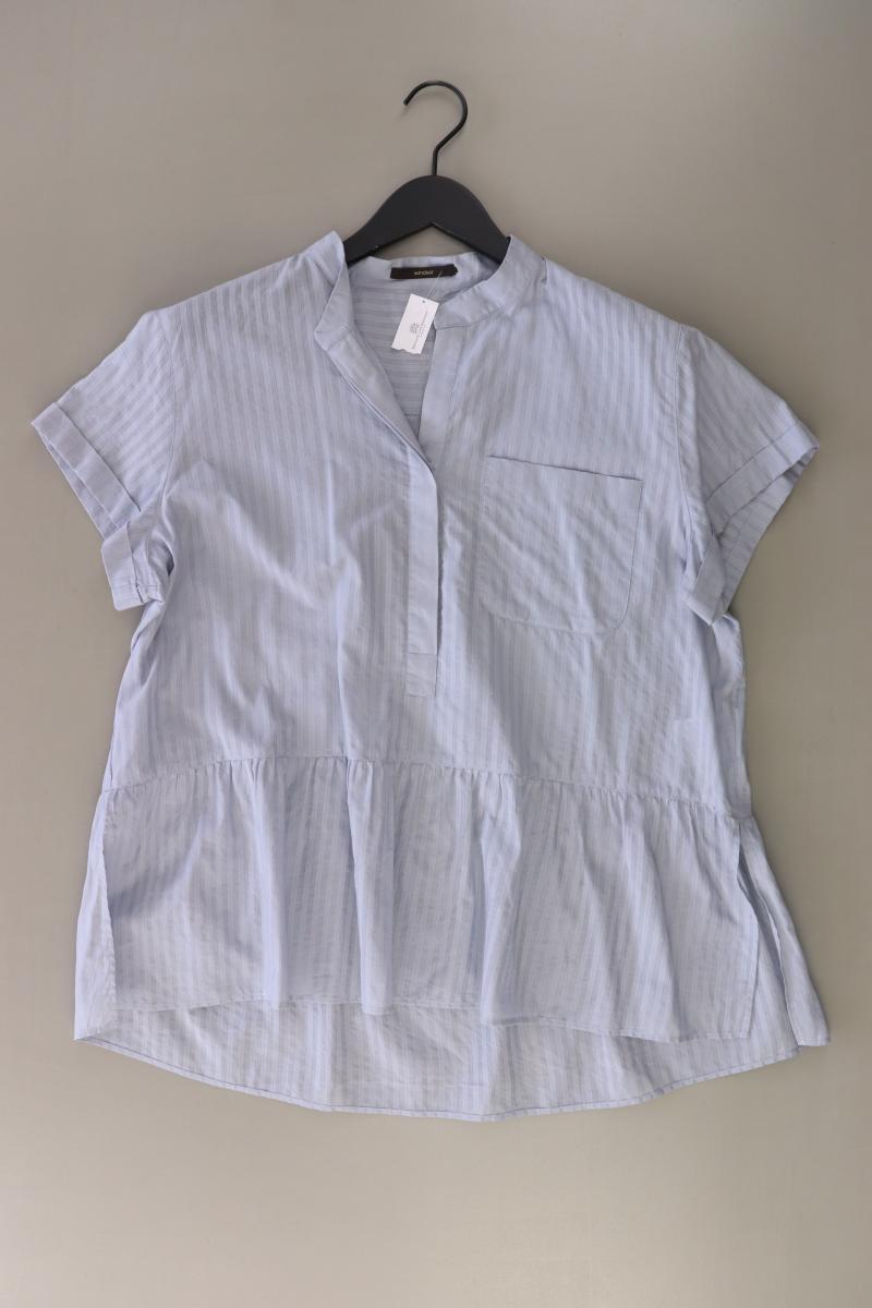 Windsor Kurzarmbluse Gr. 42 gestreift blau aus Baumwolle