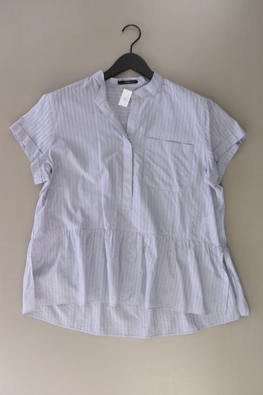 Windsor Kurzarmbluse Gr. 42 gestreift blau aus Baumwolle